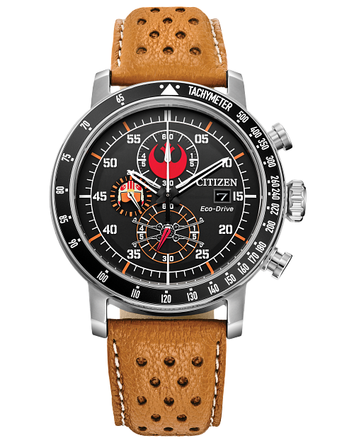 Rebel Pilot Black Dial Leather Strap CA0761 06W CITIZEN